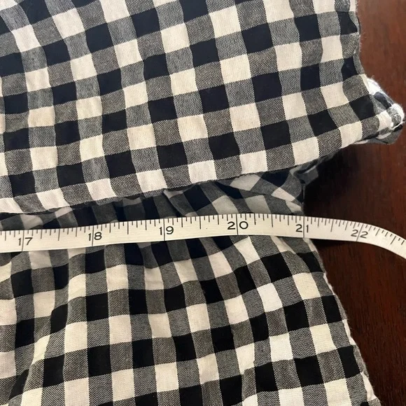 Black white gingham off the shoulders Max Studio blouse - Picture 6 of 7